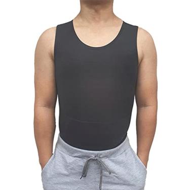 Imagem de Cinta Modeladora Slim e Postural Alta Compressão Masculina - E1-PRETO-EXG