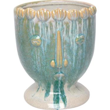 Imagem de HOME&CO VISO CACHEPÔ 9x8x8cm CERÂMICA AZUL