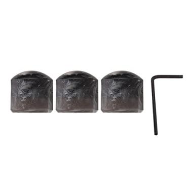 Imagem de 3 peças botões de guitarra elétrica, botões de controle de volume botão interruptor potenciômetro botão substituição para guitarra elétrica baixo(Preto)