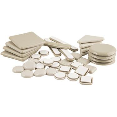 Imagem de Super Sliders 4700795Z Pacote Variado de Móvel Sliders para Carpete ou Superfícies Rígidas Duráveis, 40 peças, Bege, Peça
