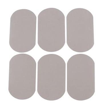 Imagem de Almencla 6X Patches de Costura Camurça Veludo Jaquetas Casaco Suéter Jeans Apliques Usáveis, Cinza