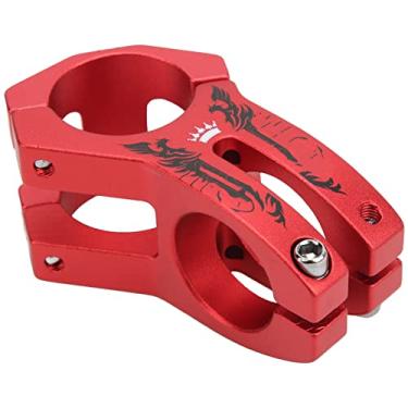 Imagem de Haste de bicicleta de montanha, marcação de faca curvada processo CNC design leve guidão de bicicleta haste 31,8 mm Ciclismo Capa de fone de ouvido de bicicleta vermelha