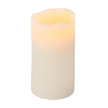 Imagem de Vela de cera LED Everlasting Glow com temporizador, cor bisque, aroma de baunilha, 7,6 cm x 15,2 cm