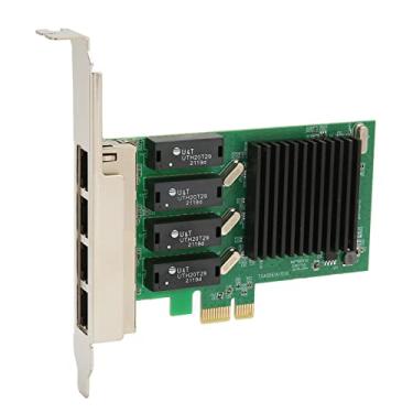 Imagem de Placa de rede Gigabit, 10/100/1000Mbps PCI Express Ethernet Adapter com 4 portas RJ45, NIC Controller, PCI Express Ethernet LAN Adapter para Windows Server para Linux para VMware