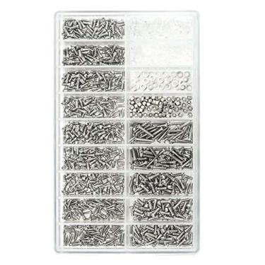 Imagem de Qudai Óculos para reparar parafusos Óculos de sol para consertar pequenos parafusos Kit de ferramentas de aço inoxidável Cerca de 1000 unidades NP