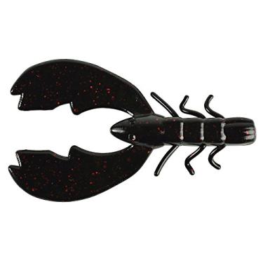 Imagem de Isca de pesca de água doce PowerBait Berkley (todos os estilos PowerBait), Isca Powerbait Chigger Craw, Black Red Fleck, 4" (9 Count)