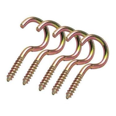 Imagem de Kit 400 Gancho com Rosca para Madeira Aço Zincado 17x60 - Starfer