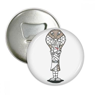 Imagem de Emblema multifuncional com ímã de geladeira e chapéu de cobra Hórus Egito múmia Hórus