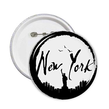 Imagem de Broche de contorno New York USA Liberty 5 peças para decoração