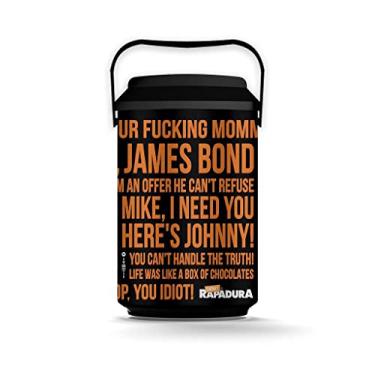 Imagem de Cooler 10 Latas Cinema com Rapadura - Frases (Preto)