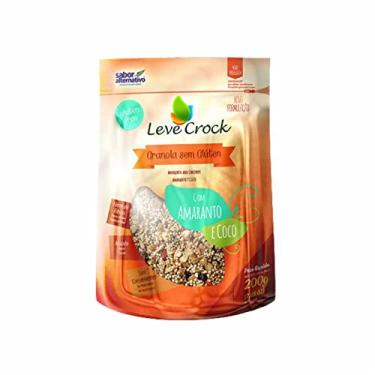 Imagem de Kit 3X: Granola Amaranto/Coco Sem Glúten Leve Crock 200g