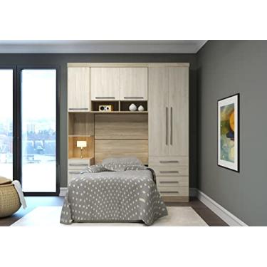 Imagem de Guarda Roupa Dormitório Modulado Master Solteiro - Avelã Rústico e Ártico Rústico - Luciane M08