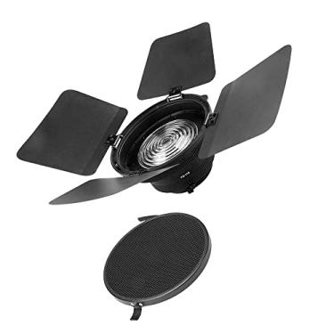Imagem de Chusui FD-110 Adaptador de Focagem de Luz de Montagem Fresnel com Luzes Grades de Favo de mel Celeiro Portas para Bowens Montagem LED Luz de Vídeo para Aputure Luz Tempestade COB 120T 120D para Estúdi