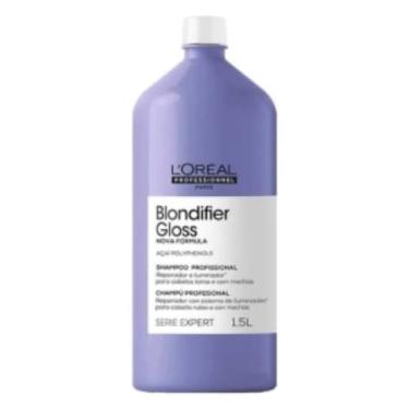 Imagem de Shampoo Blondifier Hlight Gloss Loreal 1,5L, Loreal, branco