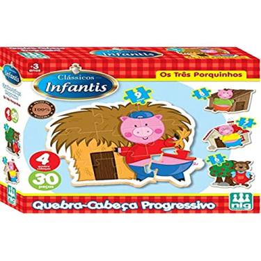 Imagem de Quebra-Cabeça Progressivo Os Três Porquinhos, Nig Brinquedos