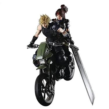 Imagem de Square Enix Final Fantasy VII Remake: Cloud Strife, Jessie and Motorcycle Play Arts Kai Action Figure Set Jessie: W 3.13" x D 2.23" x H 9.72"