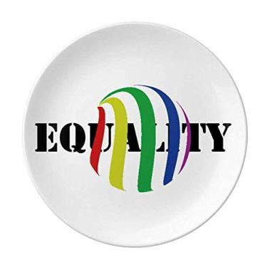 Imagem de Identify Rainbow Iquality Distinguish Parcels Prato decorativo de porcelana Salver Prato de jantar