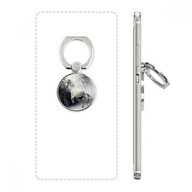 Imagem de Suporte de anel de telefone com cenário de natureza White Horse Science