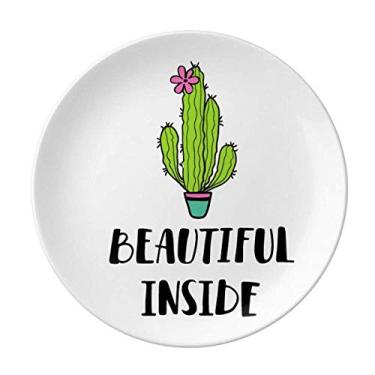 Imagem de Belo prato de cacto decorativo de porcelana salver louça de jantar Iside