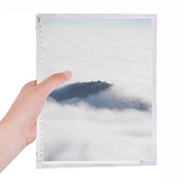 Imagem de Caderno Clouds Fog Sky Mountain Nature Forest com folhas soltas e diário recarregável