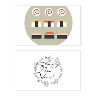 Imagem de Cartão de felicitações tradicional japonês local diferente sushi ano novo festival mensagem de abençoar presente