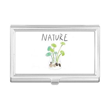 Imagem de Porta-cartões de visita com pintura natural de planta ilha