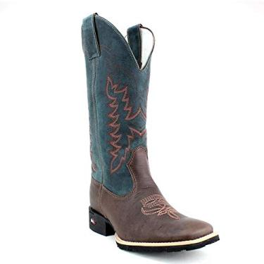 Imagem de Bota Mr West B-81 8116 Café F. Café CA F. Azul M.W 159 Tamanho:37;Cor:Marrom