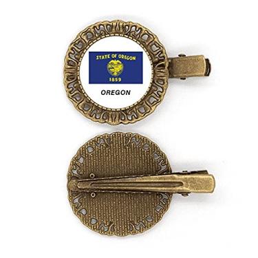 Imagem de Presilha de cabelo com contorno da bandeira do estado americano Oregon