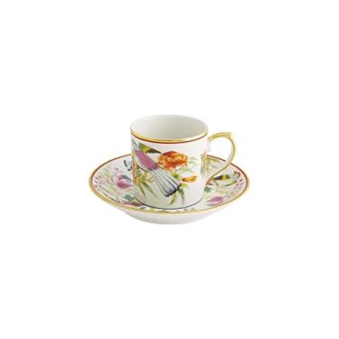 Imagem de Jogo 6 Xícaras de Café com Pires em Porcelana 84ml Frutas Paço Real Vista Alegre