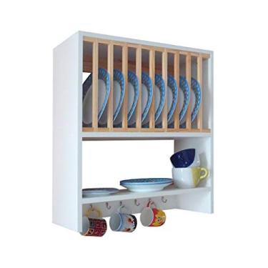 Imagem de Armário Cozinha Porta Pratos Louças e Canecas - Branco