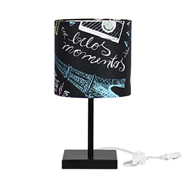 Imagem de Abajur Eros Cilindrico Parede Giz 050 Base Toda Preta Quadrada