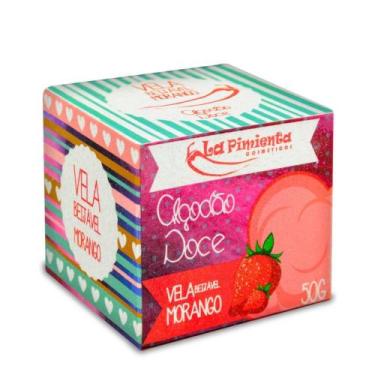 Imagem de Vela Beijável Algodão Doce Morango 50G - La Pimienta