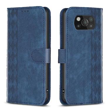 Imagem de Capa Carteira Wallet Case Compatible with Xiaomi POCO X3/X3 NFC,Slim PU Leather Magnetic Flip Folio Phone Case [TPU Shockproof Interior Case] with Card Holders Shockproof Protective Case (Color : Blu