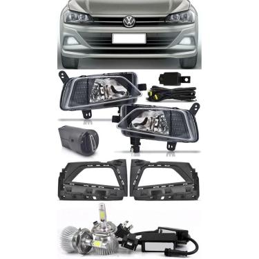 Imagem de Kit Farol de Milha Neblina Vw Virtus e Novo Polo 2018 2019 + Kit Lâmpada Super LED 6000K