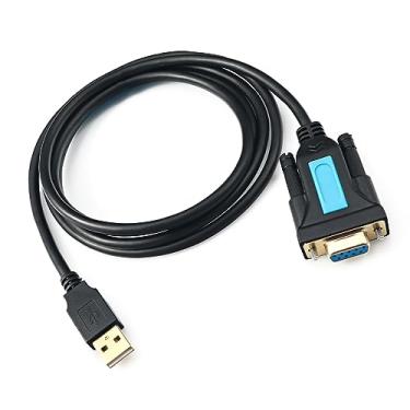 Imagem de TECKEEN Cabo adaptador serial fêmea USB para RS232 com chip PL2303 para WinXP/WinVista/para Win7/8/10 para USB 2.0