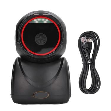 Imagem de Leitor de código de barras de mesa com interface USB, leitor de código de barras, tipo de detecção, digitalização omnidirecional, cena aplicável de alta eficiência,