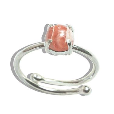 Imagem de Anel Nlux Disco Rodocrosita Argentina 5 mm Garra Prata 950
