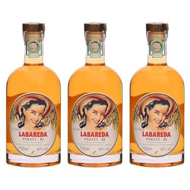 Imagem de Kit 3 Cachaças Labareda Paratiana 750 ml Artesanal Premium Premiada Paraty Destilada Presente Natal Drink Pinga Envelhecida Premium