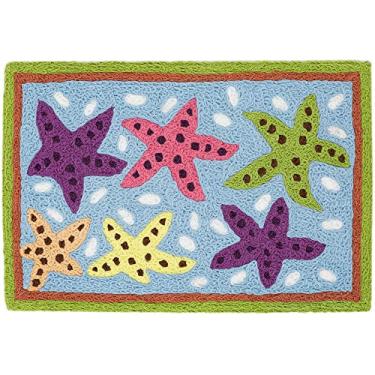 Imagem de Jellybean Tapete lavável à máquina para ambientes internos e externos – Tapete com de estrela do mar 50,8 cm x 76,2 cm