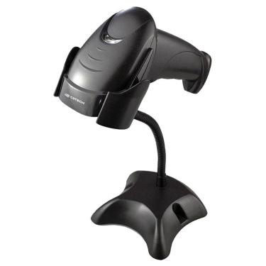 Imagem de Leitor de Código de Barras Laser C3 Tech LB-50BK - Preto - com Suporte - Lê boletos, NFe e produtos