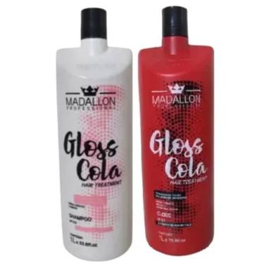Imagem de Escova Progressiva Gloss-Cola Classic Madallon E Shampoo Universal 1Li