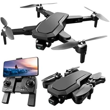 Imagem de Drone GPS Com Câmera 6K Dual HD Drones Para Evitar Obstáculos 5G Wifi Vídeo Ao Vivo, Voo 30 Minutos 1 Km Motor Sem Escova Quadricóptero RC Retorno Automático Para Casa, Siga-me,bateria * 4,Enchant