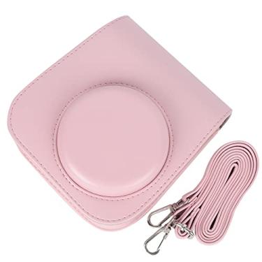 Imagem de Bolsa De Couro PU Para Fujifilm Instax Mini 11, Bolsa De Transporte Com Alça Ajustável E Mini Bolsa De Armazenamento De Fotos, Bolsa Para Câmera De Viagem(rosa)