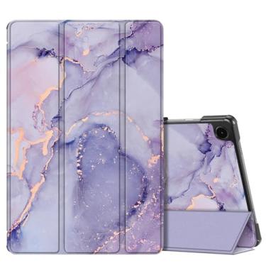 Imagem de Fintie Capa Fina Para Samsung Galaxy Tab A9 Plus/A9+ 5G 11 Polegadas Modelo 2023 (Sm-X210/X216/X218), Ultrafina, Leve E Dura, Capa Traseira Tripla com Suporte Automático Wake/Sleep, Mármore Lilás