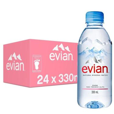 Imagem de Kit Com 24Un Água Mineral S/ Gás Francesa Evian Pet 330Ml
