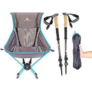 Imagem de Get Out Gear TrekChair V2 Cadeira de mochila com encosto alto | Poltrona de caminhada 2 em 1 e sistema de cadeira de acampamento | Extra grande e larga com encosto de cabeça | ultraleve | Cadeira de