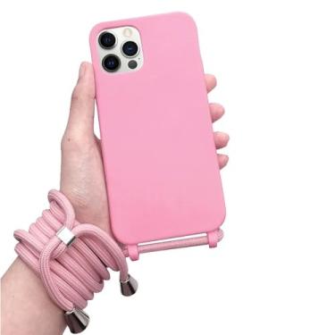 Imagem de Capa de telefone de silicone com alça de colar crossbody para iphone 15 Pro Max 13 14Pro Max 12Pro X XR XS Max 6S 7 8 Plus Capa, X10, para iPhone 11Pro
