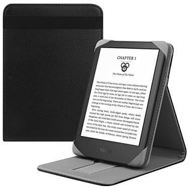 Imagem de HoYiXi Capa universal para Kindle de 15.2 cm 2022 e 2019/Kobo Clara HD/Kobo Clara 2E/Kobo Nia/Pocketbook Basic 4/Touch Lux 5 Capa com suporte de couro para Pocketbook de 15.2 cm / Tolino/Sony E-Book