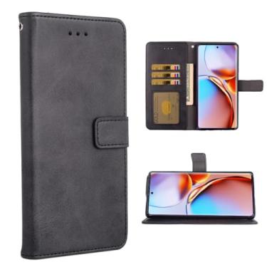 Imagem de Furiet Compatível com Motorola Edge+ Plus 2023/Edge 40 Pro 5G/Moto X40 Capa carteira de couro flip carteira carteira carteira porta-cartão de crédito suporte de couro PU capa de celular para X +
