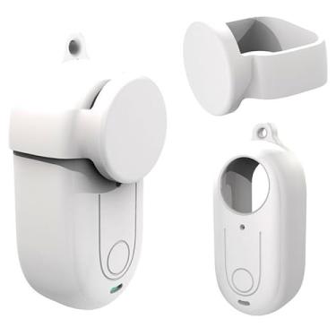 Imagem de Coyktonty Capa de silicone 2 em 1 + capa de lente para Insta360 GO 3, capa protetora de silicone (branca)